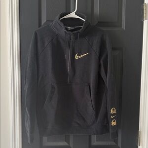 Nike Black Hoodie with Gold Accents